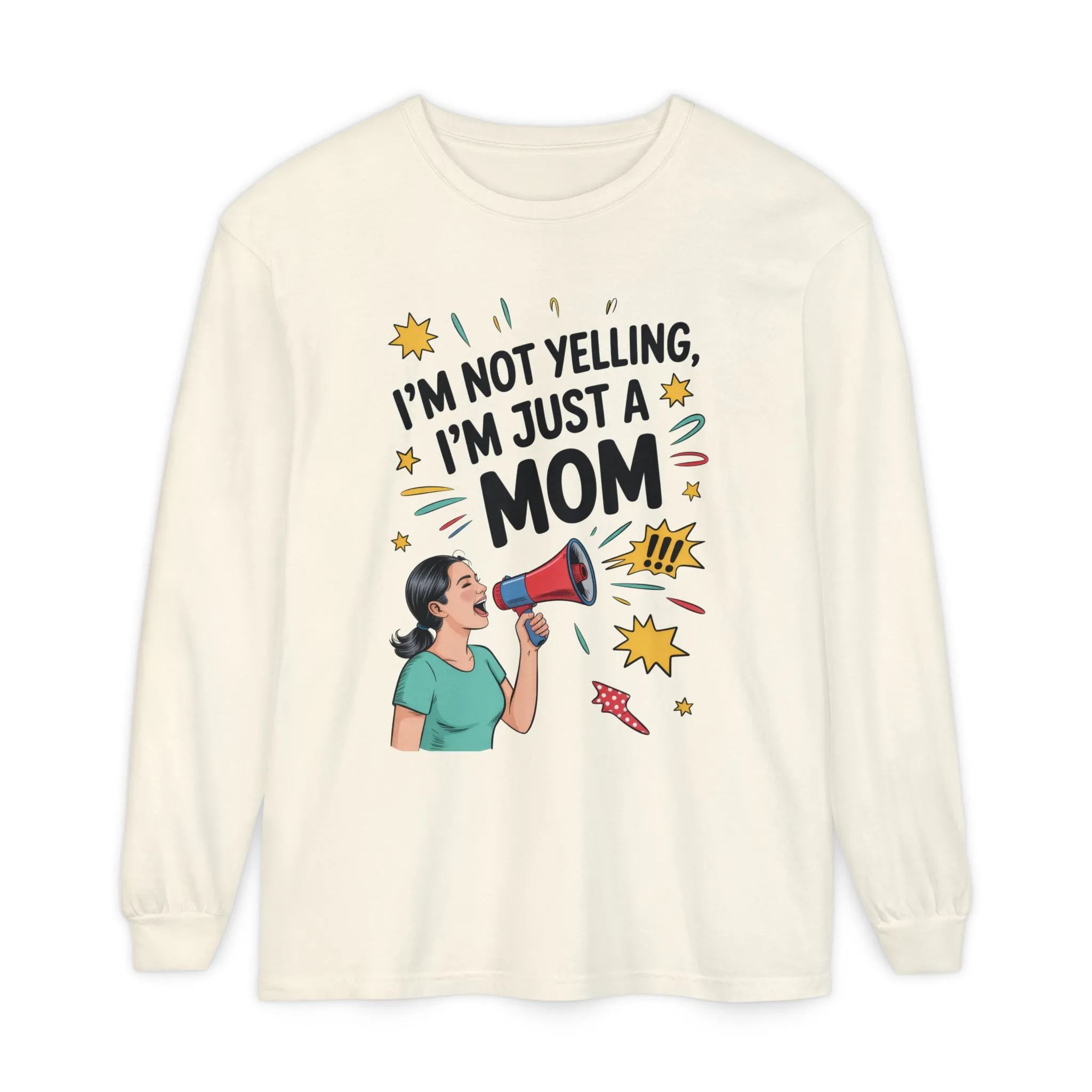Funny Mom Long Sleeve T-Shirt, I'm Not Yelling I'm Just a Mom, Mother's Day Gift, Loud Mom Life Tank Top, Mother's Day Apparel - Image 2