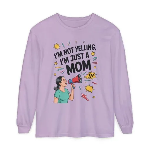 Funny Mom Long Sleeve T-Shirt, I'm Not Yelling I'm Just a Mom, Mother's Day Gift, Loud Mom Life Tank Top, Mother's Day Apparel - Image 13