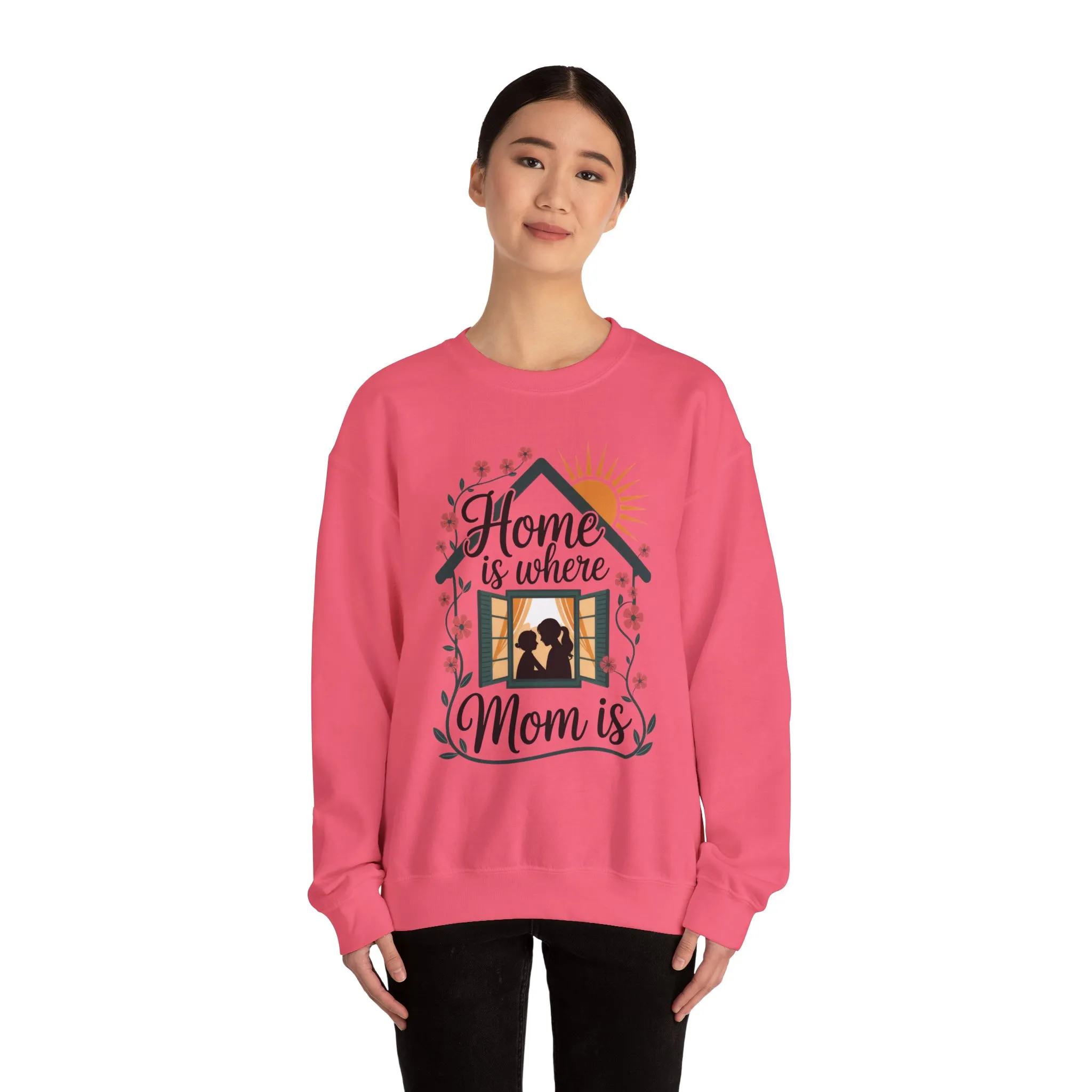 Home Is Where Mom Is Sweatshirt, Mother's Day Cotton Sweatshirt, Cute Family Gift for Mom, Sentimental Mom Gift, mother's day Gift - Image 26