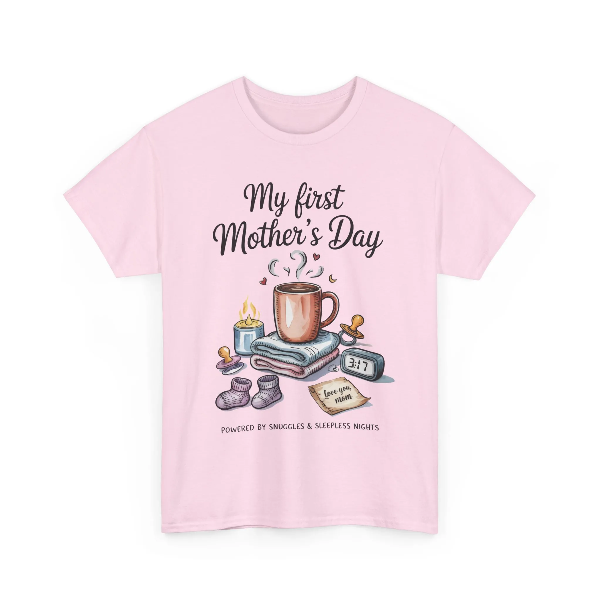 My First Mother's Day Tee, Gift for New Moms, Cute Mother's Day Shirt, Snuggle-Inspired Apparel, Baby Shower Tee - Image 3