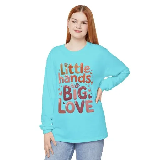 Little Hands, Big Love Long Sleeve T-Shirt, Perfect for Moms Gifts, Cute Mom Long Sleeve T-Shirt, Baby Showers Gift, mother's day Gift - Image 15