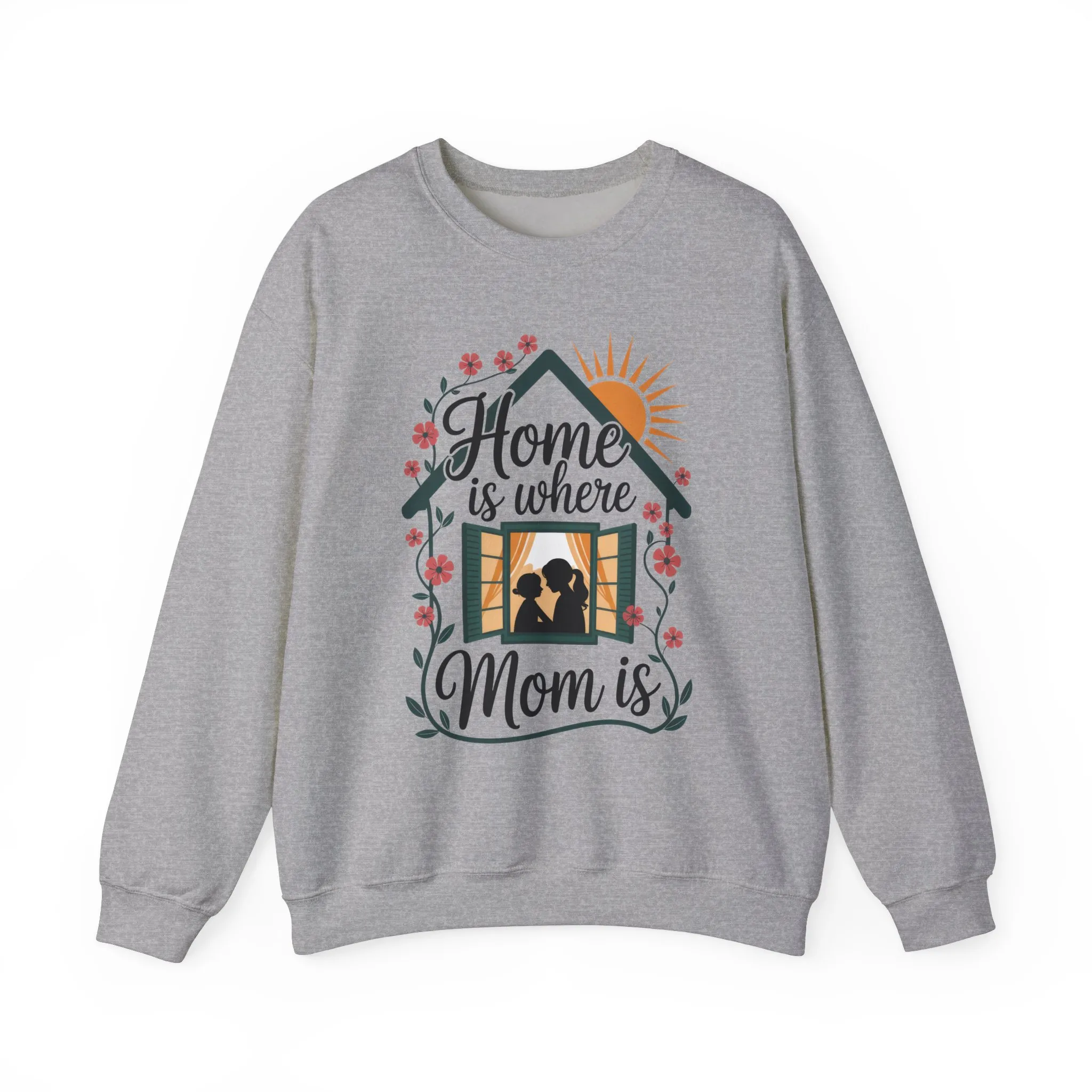 Home Is Where Mom Is Sweatshirt, Mother's Day Cotton Sweatshirt, Cute Family Gift for Mom, Sentimental Mom Gift, mother's day Gift - Image 10