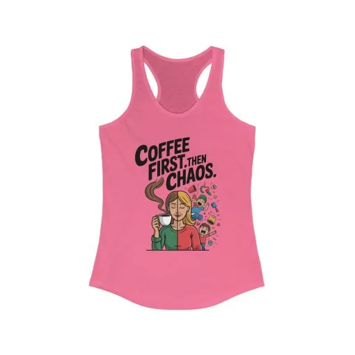 Coffee First Then Chaos Women's Tank Top, Ideal Gift for Moms, Fun Casual Wear, Funny Mom Life Top, Mother's Day Gift - Image 11