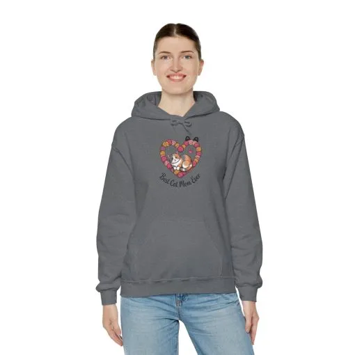 Best Cat Mom Ever Hoodie, Cozy Sweatshirt for Cat Lovers, Gift for Cat Moms, Feline Themed Apparel, Pet Lover Hoodie, Mother's Day Gift - Image 9