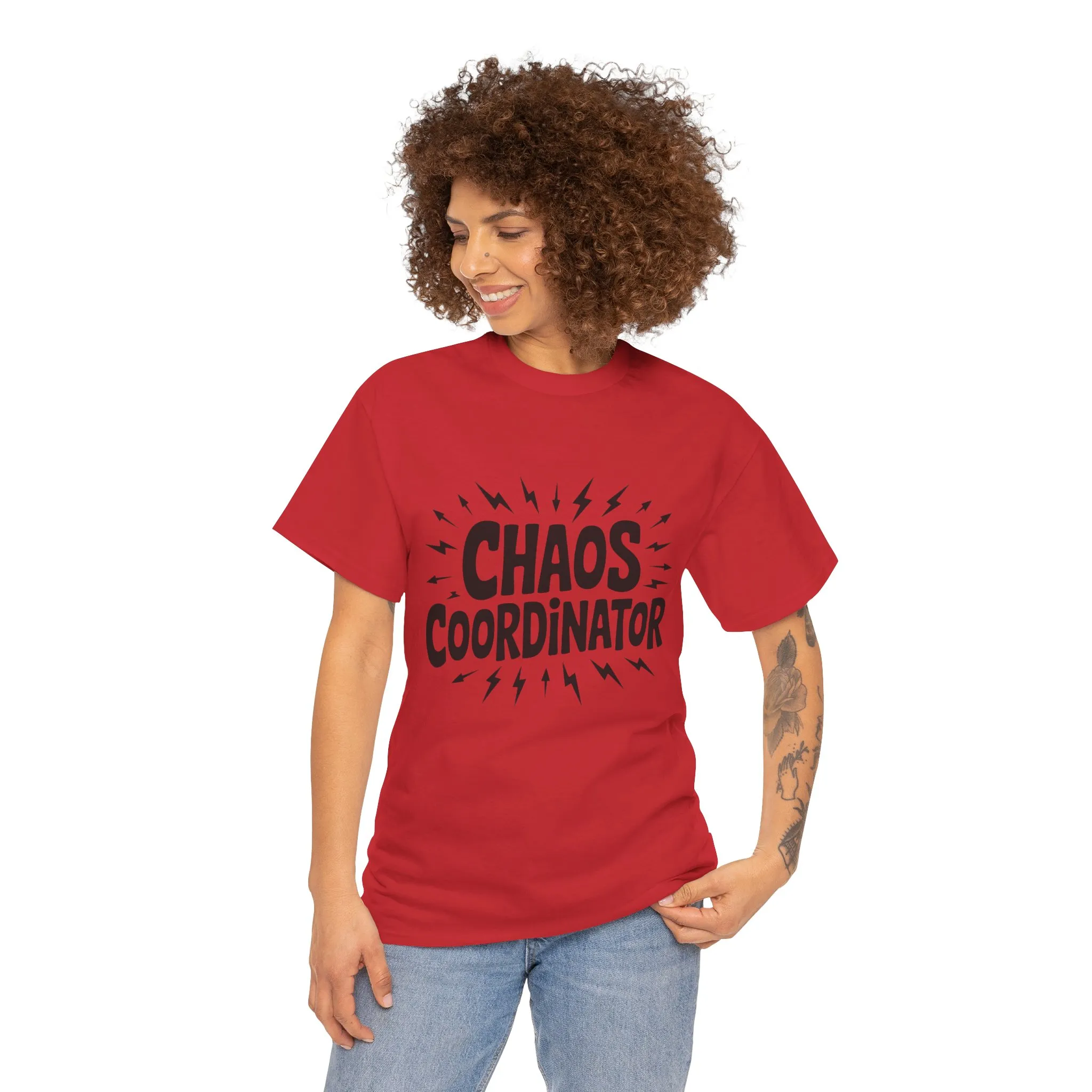 Chaos Coordinator Unisex Heavy Cotton Tee, Funny Graphic T-Shirt, Gift for Moms, Mom Life Graphic Tee, Mother's Day T-Shirt - Image 31