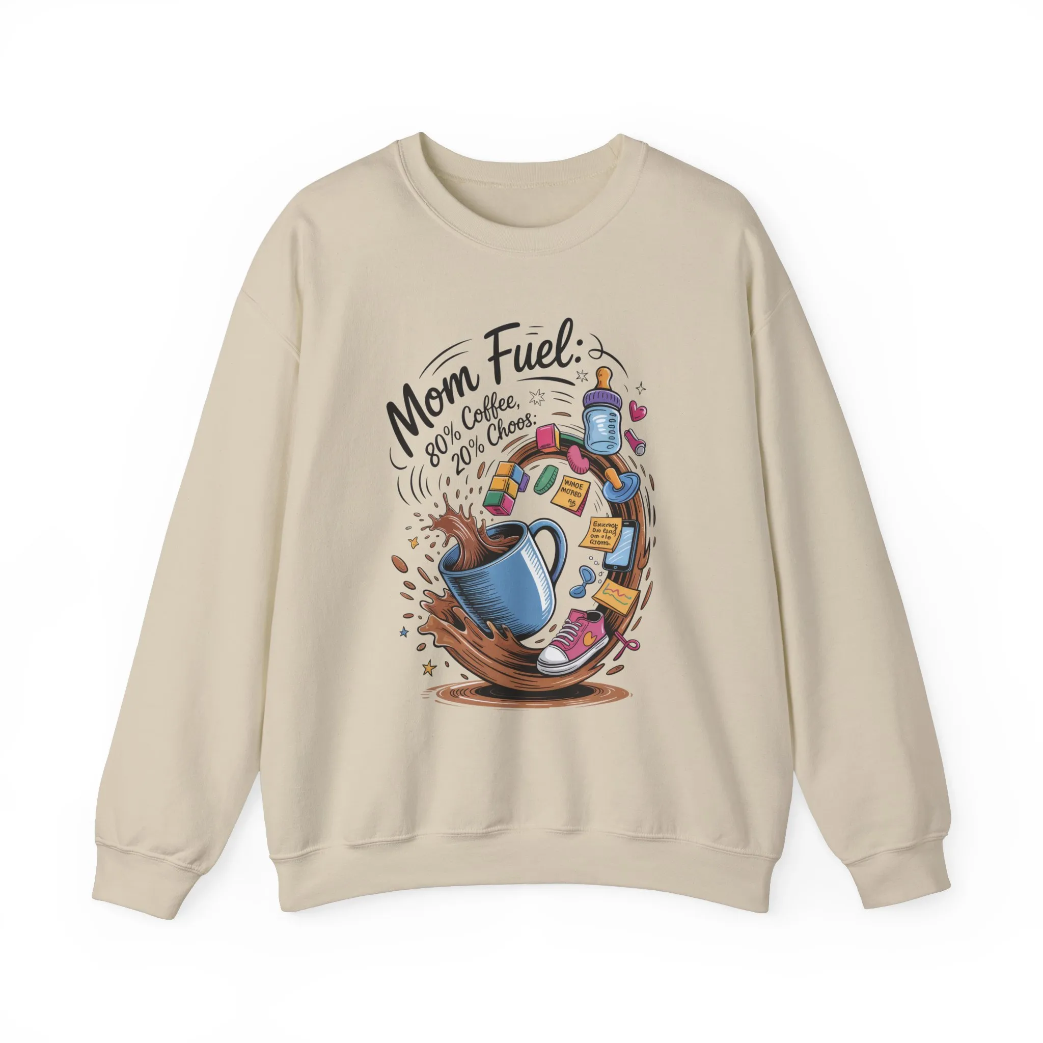 Mom Fuel Unisex Crewneck Sweatshirt, Perfect for Coffee Lovers, Gifts for Moms, Cozy Casual Wear, Funny Graphic Sweatshirt, Mother's Day - Image 13