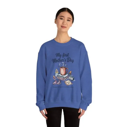 My First Mother's Day Sweatshirt, Cozy Crewneck for Moms, Gift for New Mothers, Baby Shower Tee, Snuggles & Sleepless Nights - Image 23