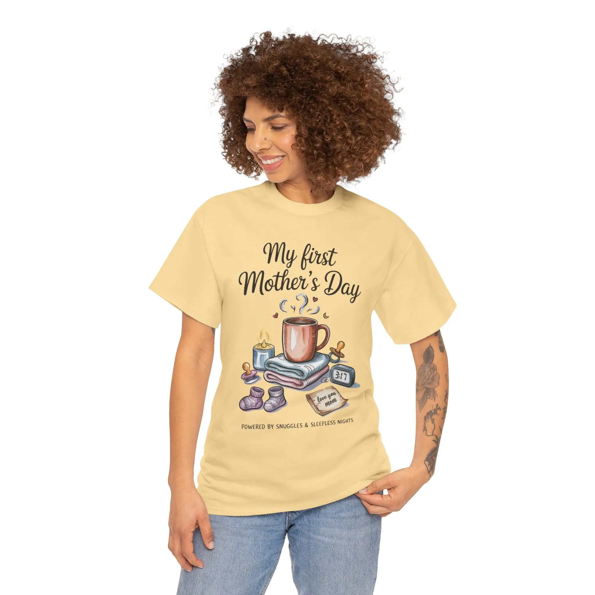 My First Mother's Day Tee, Gift for New Moms, Cute Mother's Day Shirt, Snuggle-Inspired Apparel, Baby Shower Tee - Image 10