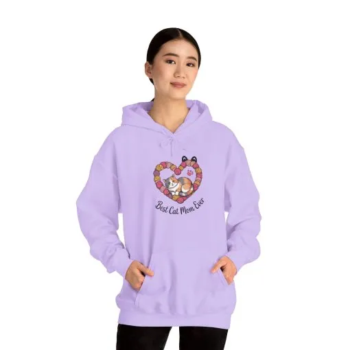 Best Cat Mom Ever Hoodie, Cozy Sweatshirt for Cat Lovers, Gift for Cat Moms, Feline Themed Apparel, Pet Lover Hoodie, Mother's Day Gift - Image 17