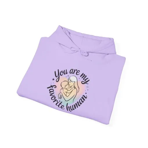 You Are My Favorite Human Hoodie, Cute Mom and Baby Pastel Design, Mothers Day Hooded Sweatshirt Gift - Image 22