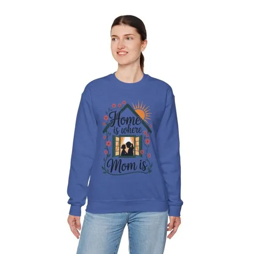 Home Is Where Mom Is Sweatshirt, Mother's Day Cotton Sweatshirt, Cute Family Gift for Mom, Sentimental Mom Gift, mother's day Gift - Image 33