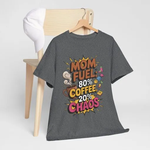Funny Mom Fuel Coffee Tee, Gifts for Moms, Mother's Day Gift, Coffee Lover Shirt, T-Shirt for Coffee Loving Moms, Tired Mom Life Tee - Image 10