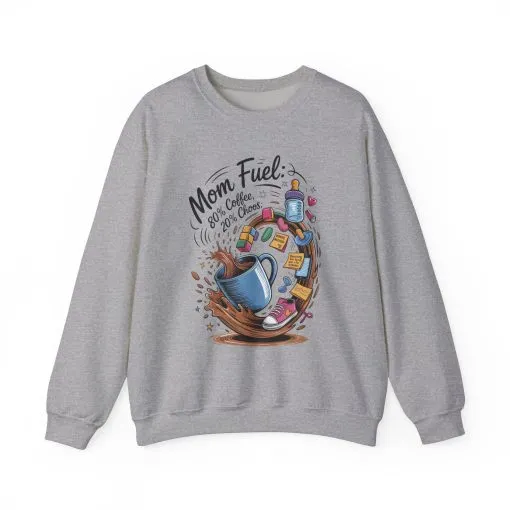 Mom Fuel Unisex Crewneck Sweatshirt, Perfect for Coffee Lovers, Gifts for Moms, Cozy Casual Wear, Funny Graphic Sweatshirt, Mother's Day - Image 17