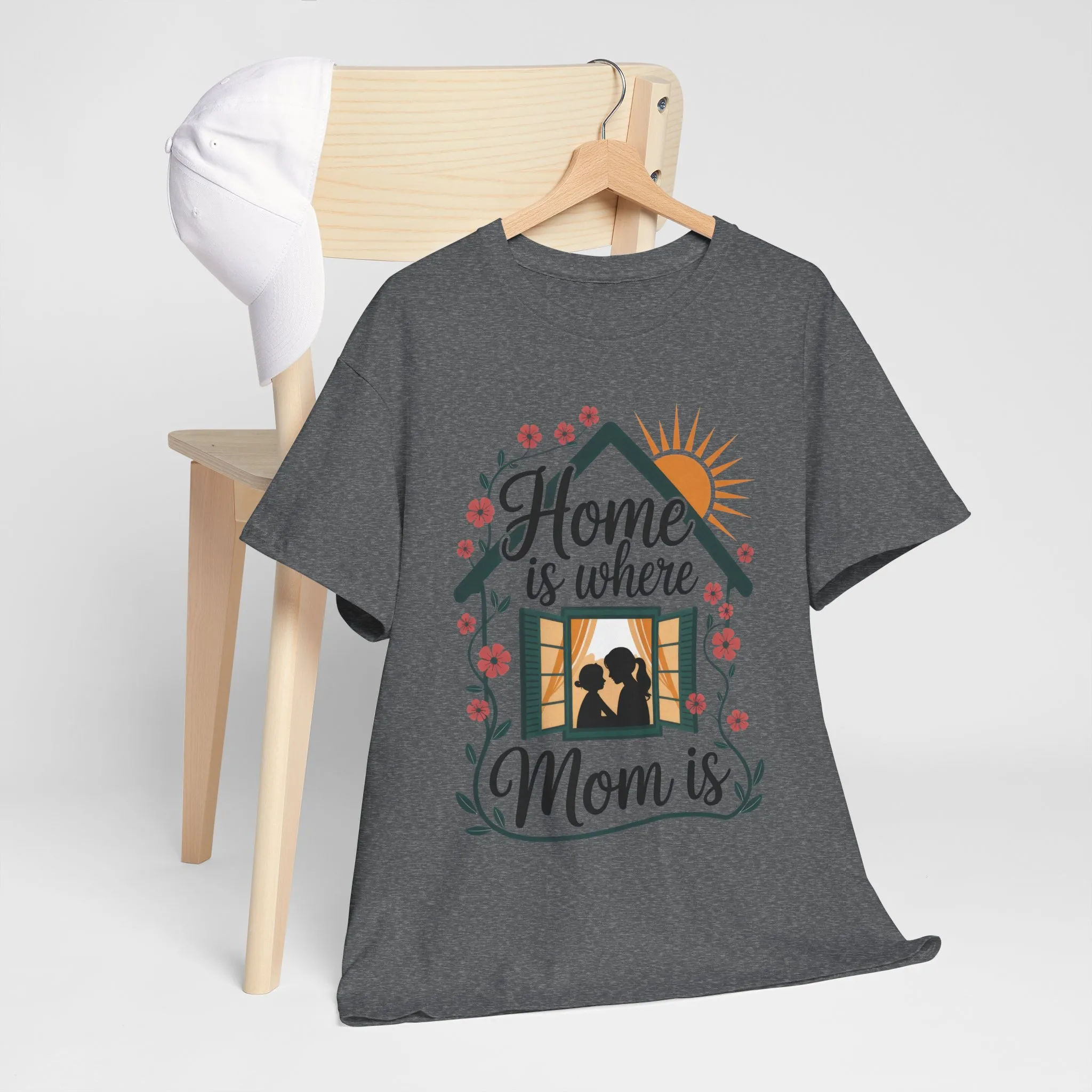 Home Is Where Mom Is T-Shirt, Mother's Day Cotton Tee, Cute Family Gift for Mom, Sentimental Mom Shirt for Her, mother's day Gift - Image 16