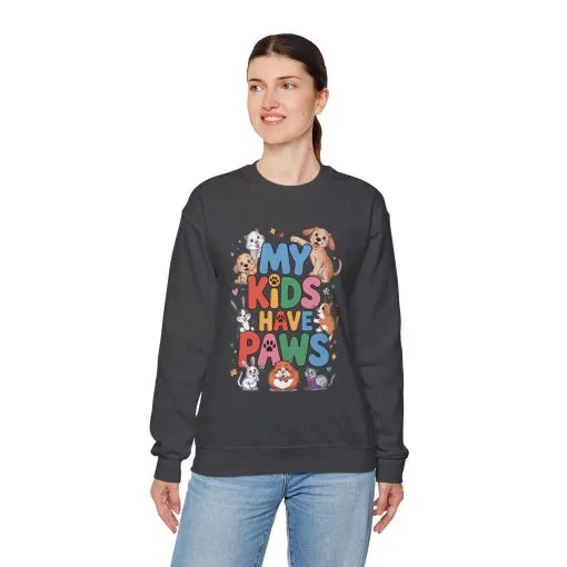 My Kids Have Paws Sweatshirt, Pet Lover Gift, Cute Animal Shirt, Cute Pet Mom Tee, Animal Parent T-Shirt, Gift for Animal Lovers - Image 16