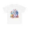 Space Bunny Unisex Heavy Cotton Tee - Cute Astronaut Design for Easter and Fun Occasions