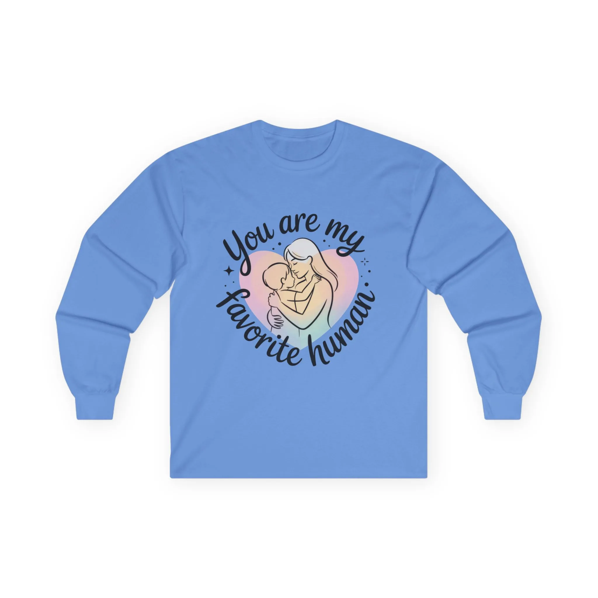 You Are My Favorite Human Mom and Baby Shirt, Unisex Ultra Cotton Long Sleeve Tee, Mother's Day Gift, Cute Heart Design - Image 13
