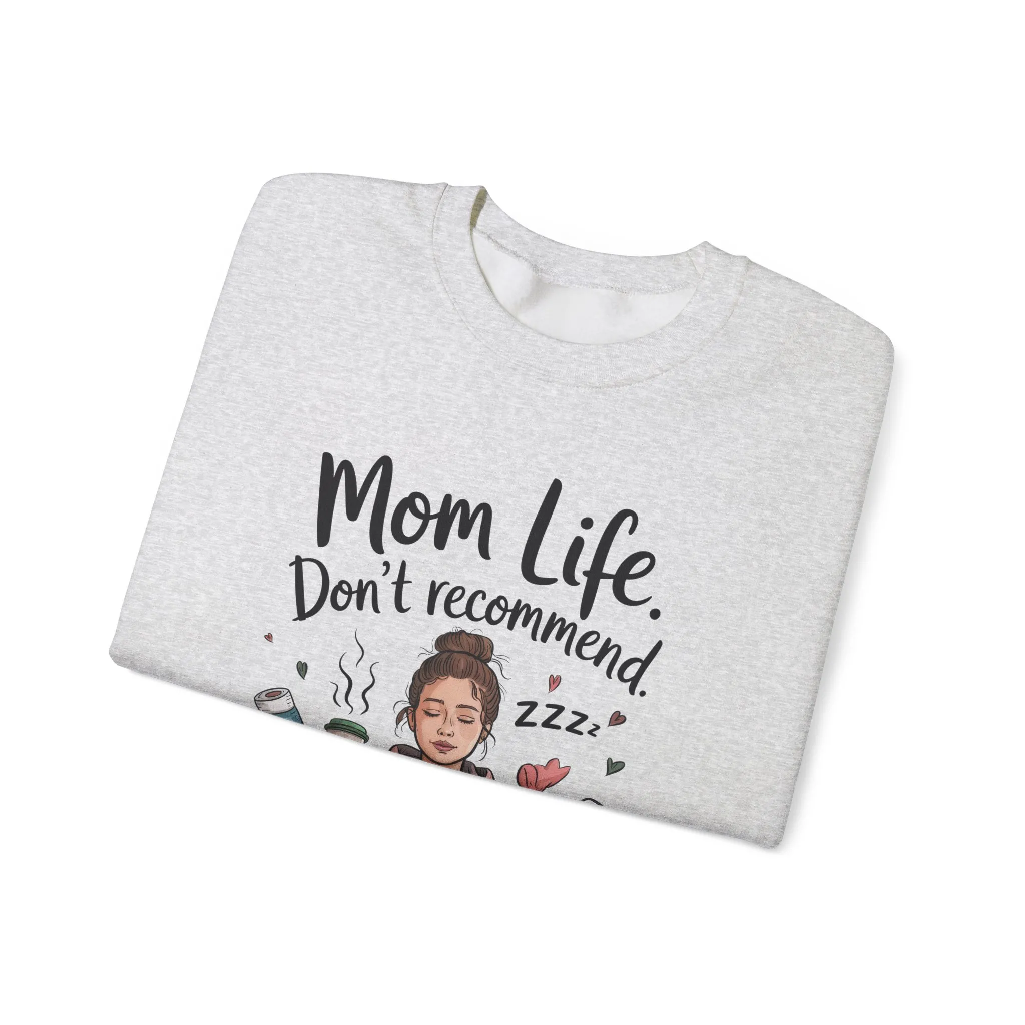 Mom Life Crewneck Sweatshirt, New Mom Gift, Cozy Everyday Wear, Funny Parent Apparel, Tired Mama Humor Tee - Image 6