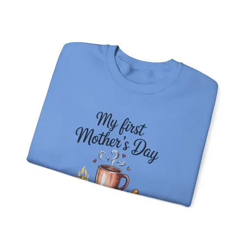 My First Mother's Day Sweatshirt, Cozy Crewneck for Moms, Gift for New Mothers, Baby Shower Tee, Snuggles & Sleepless Nights - Image 18