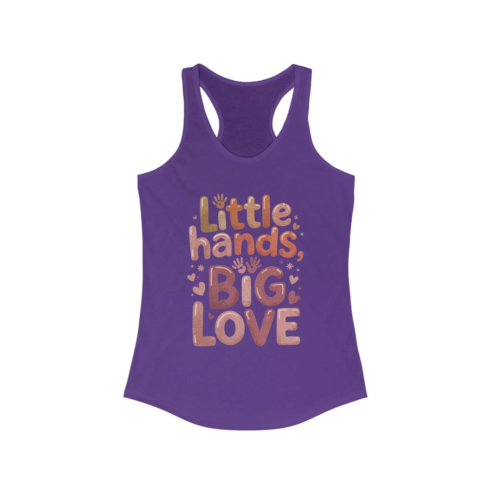 Little Hands, Big Love Racerback Tank, Perfect for Moms Gifts, Cute Mom Top, Baby Showers, Gift for Mothers, mother's day Tank - Image 12