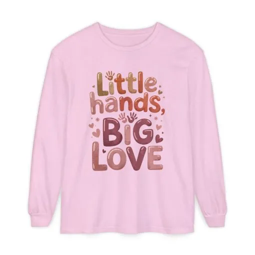 Little Hands, Big Love Long Sleeve T-Shirt, Perfect for Moms Gifts, Cute Mom Long Sleeve T-Shirt, Baby Showers Gift, mother's day Gift - Image 28