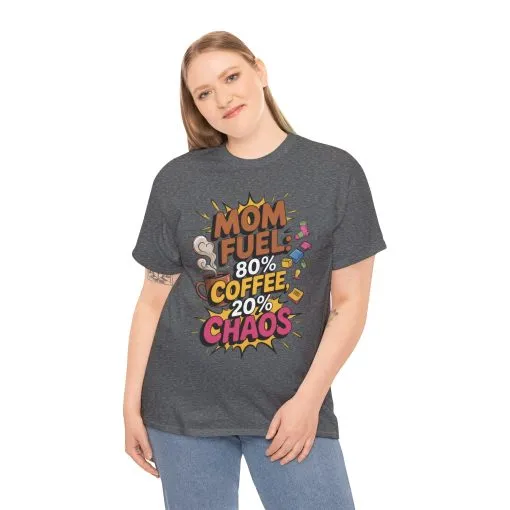 Funny Mom Fuel Coffee Tee, Gifts for Moms, Mother's Day Gift, Coffee Lover Shirt, T-Shirt for Coffee Loving Moms, Tired Mom Life Tee - Image 8