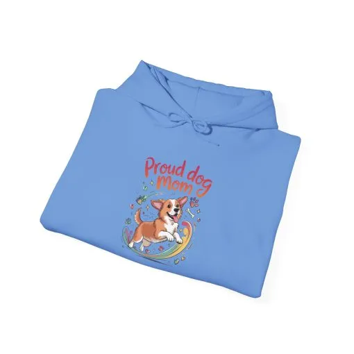 Proud Dog Mom Hoodie, Gift for Dog Owners, Dog Lover Apparel, Mother's Day Gift, Unisex Hooded Sweatshirt, Corgi Rainbow Print - Image 22