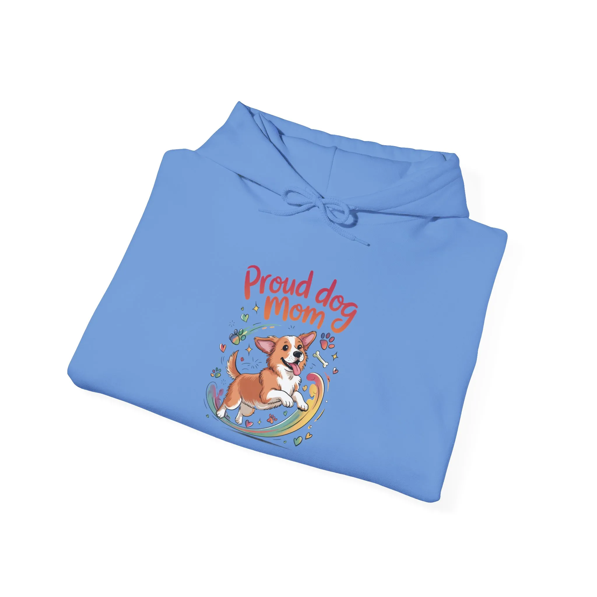 Proud Dog Mom Hoodie, Gift for Dog Owners, Dog Lover Apparel, Mother's Day Gift, Hooded Sweatshirt, Corgi Rainbow Print - Image 22