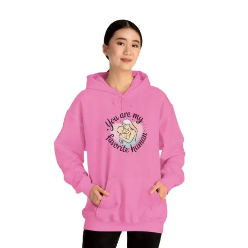You Are My Favorite Human Hoodie, Cute Mom and Baby Pastel Design, Mothers Day Hooded Sweatshirt Gift - Image 31