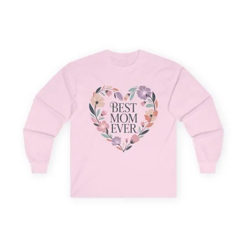 Best Mom Ever Long Sleeve Tee, Gift for Mom, Mother's Day Top, Unisex Floral Shirt, Cozy Everyday Wear, Spring Style, New Mom Gift - Image 9