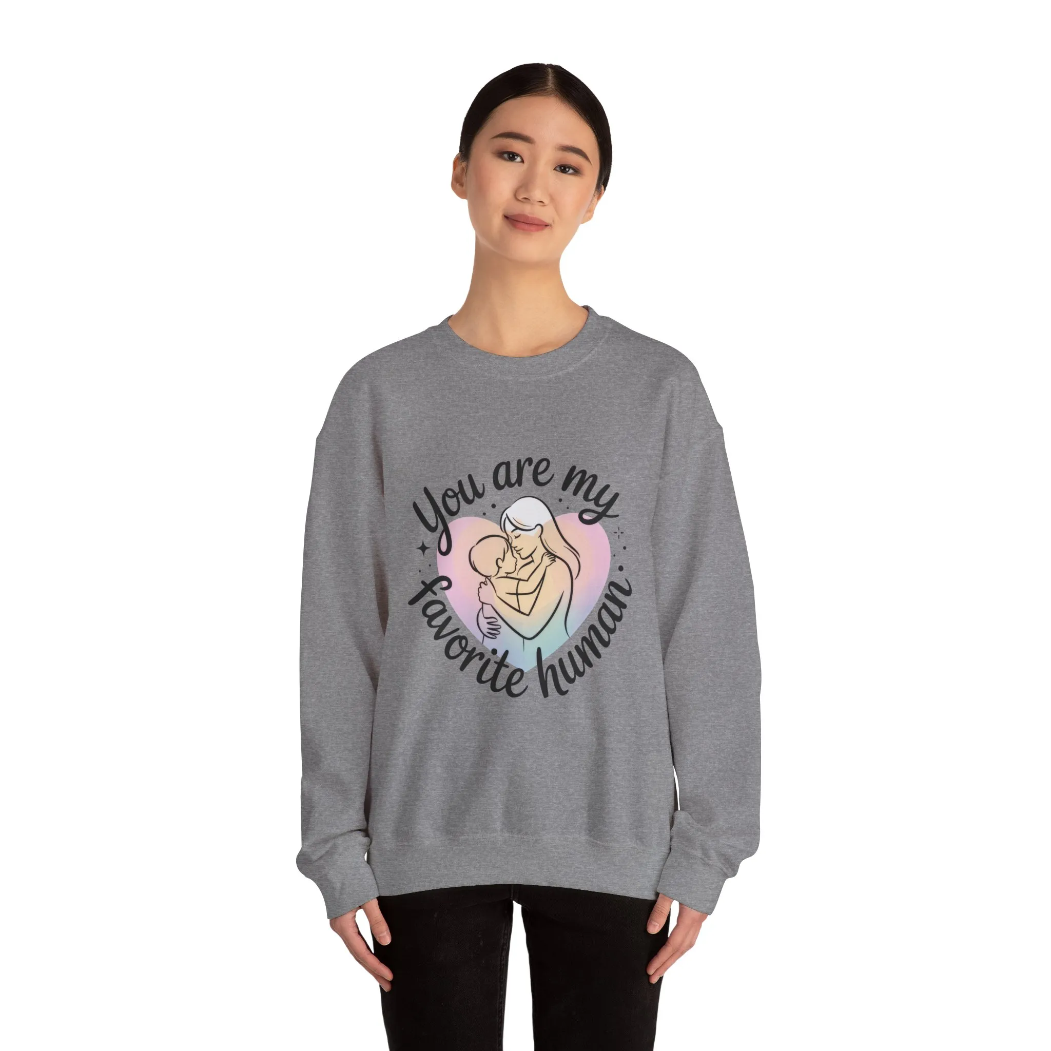 You Are My Favorite Human Mom Sweatshirt, Cute Pastel Heavy Blend Crewneck for Mothers Day, Cozy Gift for Moms, Mothers Day Gift - Image 11