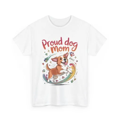 Proud Dog Mom Tee, Cute Pet Lover Shirt, Animal Lover Gift, Dog Mom T-Shirt, Funny Dog Apparel, Gift for Pet Owners, T-Shirt for Pet Moms - Image 2