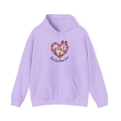Best Cat Mom Ever Hoodie, Cozy Sweatshirt for Cat Lovers, Gift for Cat Moms, Feline Themed Apparel, Pet Lover Hoodie, Mother's Day Gift - Image 16