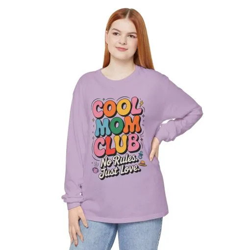 Cool Mom Club Long Sleeve T-Shirt, Funny Mom Tee, Gift for Moms, Mother's Day Gift, No Rules Just Love Quote Tee - Image 16