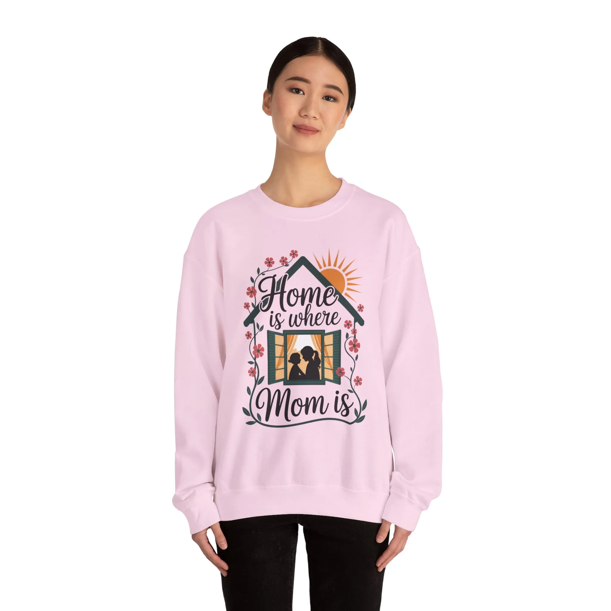 Home Is Where Mom Is Sweatshirt, Mother's Day Cotton Sweatshirt, Cute Family Gift for Mom, Sentimental Mom Gift, mother's day Gift - Image 23