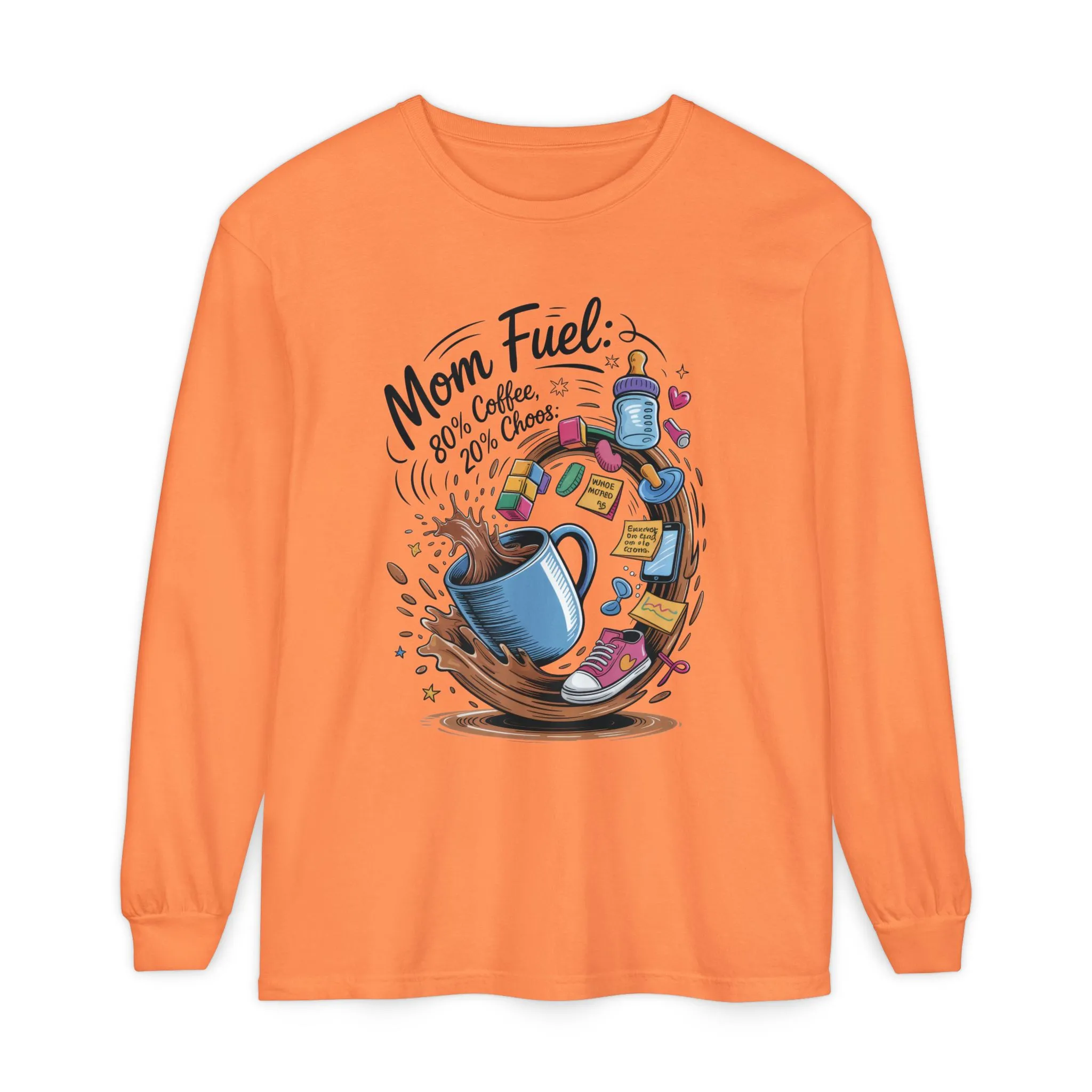 Mom Fuel Long Sleeve T-Shirt, Coffee Lovers Gift, Mother's Day Apparel, Cute Mom Shirt, Coffee Lover Mom Life Top, Coffee Lover's Tee - Image 21