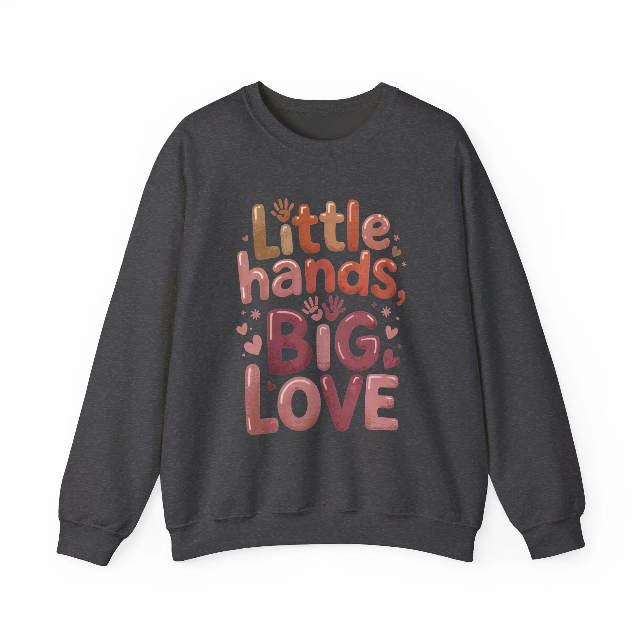 Little Hands, Big Love Crewneck Sweatshirt, Perfect for Moms Gifts, Family Events, Baby Showers, Everyday Wear, Cute Tee, mother's day Gift - Image 17