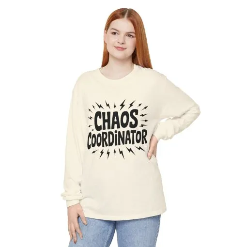 Chaos Coordinator Shirt Unisex Long Sleeve Tee, Funny Mom Life Gift, Mothers Day Shirt, Gifts for Team Leaders, Humor Apparel - Image 35