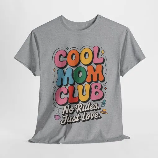 Cool Mom Club Tee, Fun Cotton T-Shirt for Moms, Mothers Day Gift, Parenting Humor Apparel, Fun Mom Shirt, No Rules Just Love Retro Style - Image 10
