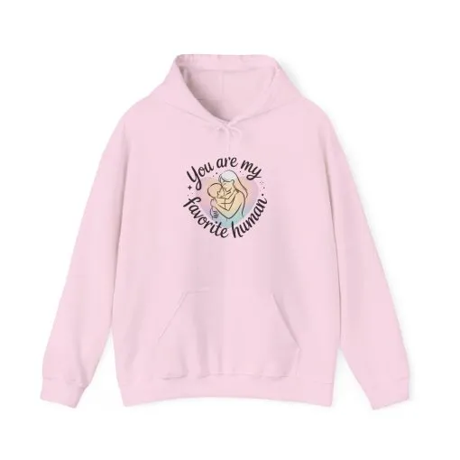 You Are My Favorite Human Hoodie, Cute Mom and Baby Pastel Design, Mothers Day Hooded Sweatshirt Gift - Image 25