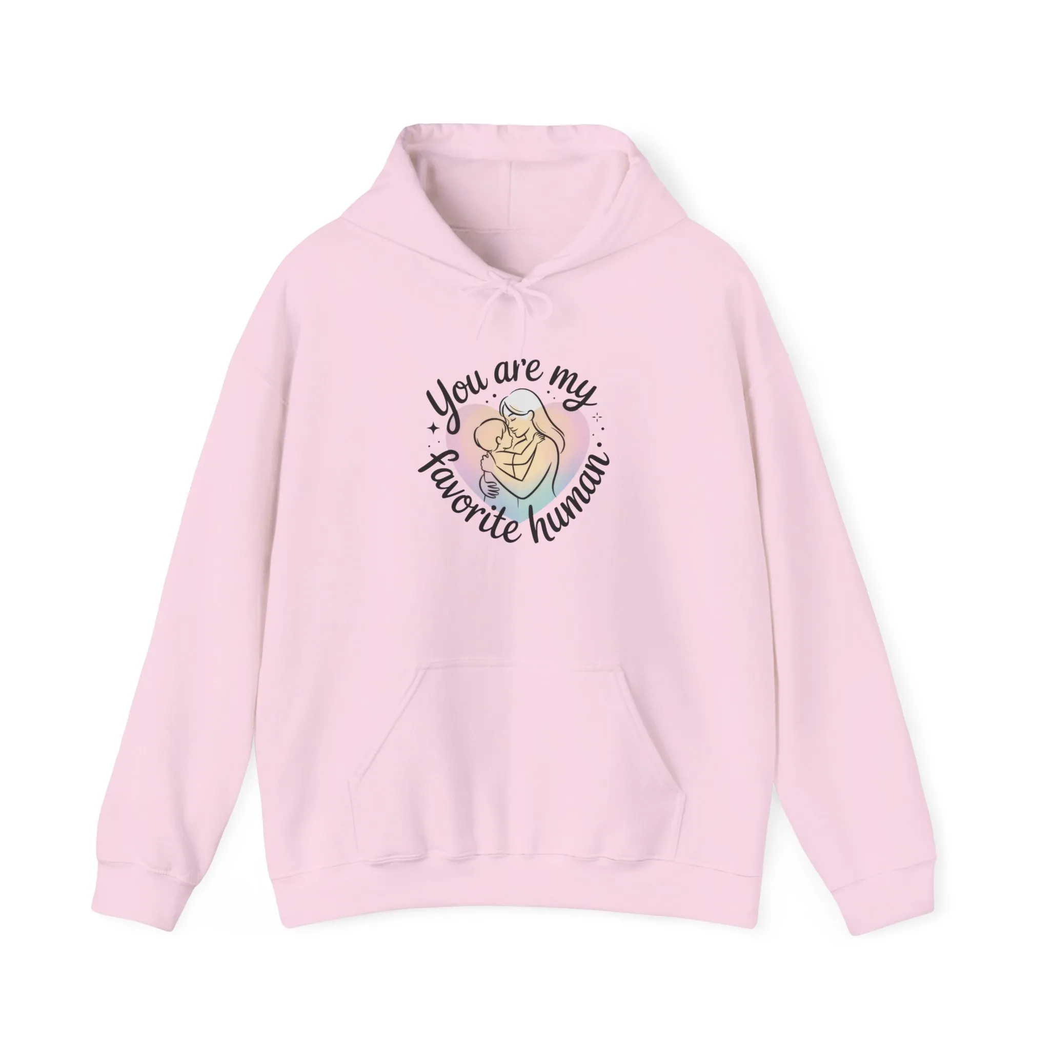 You Are My Favorite Human Hoodie, Cute Mom and Baby Pastel Design, Mothers Day Hooded Sweatshirt Gift - Image 25