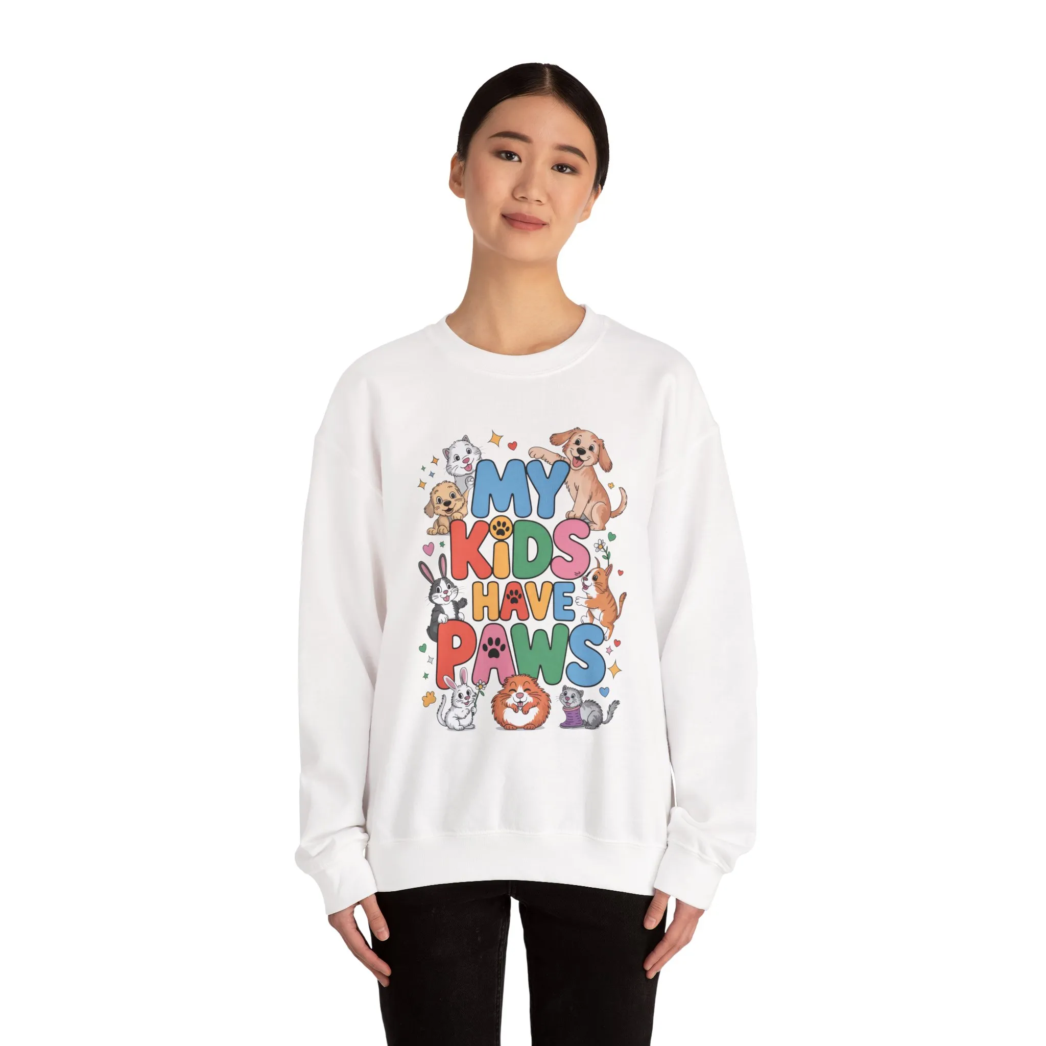 My Kids Have Paws Sweatshirt, Pet Lover Gift, Cute Animal Shirt, Cute Pet Mom Tee, Animal Parent T-Shirt, Gift for Animal Lovers - Image 39