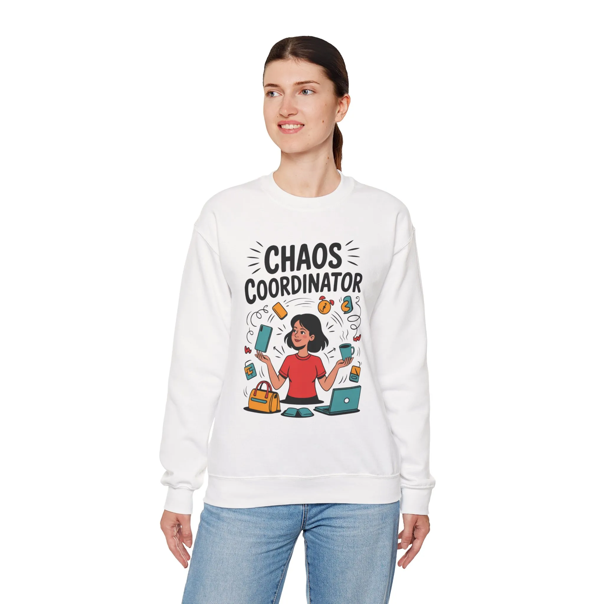 Chaos Coordinator Sweatshirt, Funny Mom Life Sweatshirt ,Gift for Busy Moms, Multitasking Mom Gift, Mom Life Sweatshirt, Mother's Day Gift - Image 8