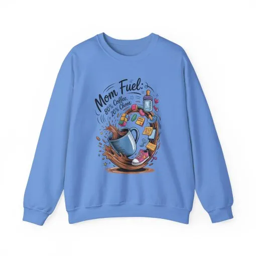 Mom Fuel Unisex Crewneck Sweatshirt, Perfect for Coffee Lovers, Gifts for Moms, Cozy Casual Wear, Funny Graphic Sweatshirt, Mother's Day - Image 24
