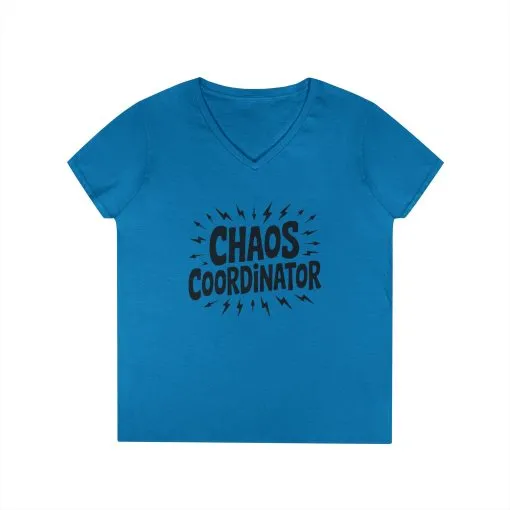 Chaos Coordinator Ladies' V-Neck T-Shirt, Funny Gift for Moms, Mother's Day Gift, Teacher Shirt, Casual Graphic Tee, Women's Gift Idea - Image 7