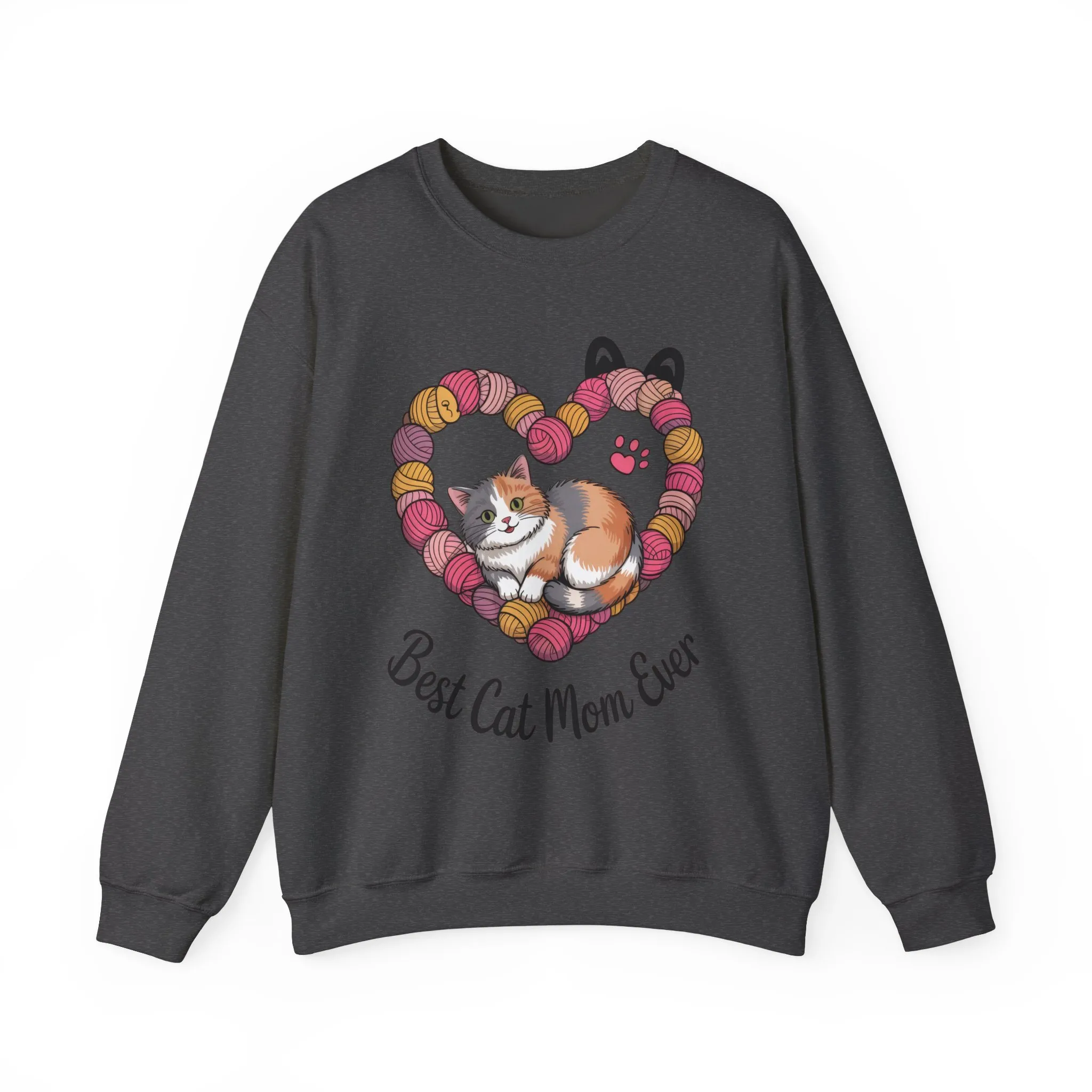 Best Cat Mom Ever Sweatshirt, Cozy Cat Lover Gift, Mother's Day Apparel, Pet Owner Sweatshirt, Cute Gift for Cat Moms, Yarn Themed - Image 28