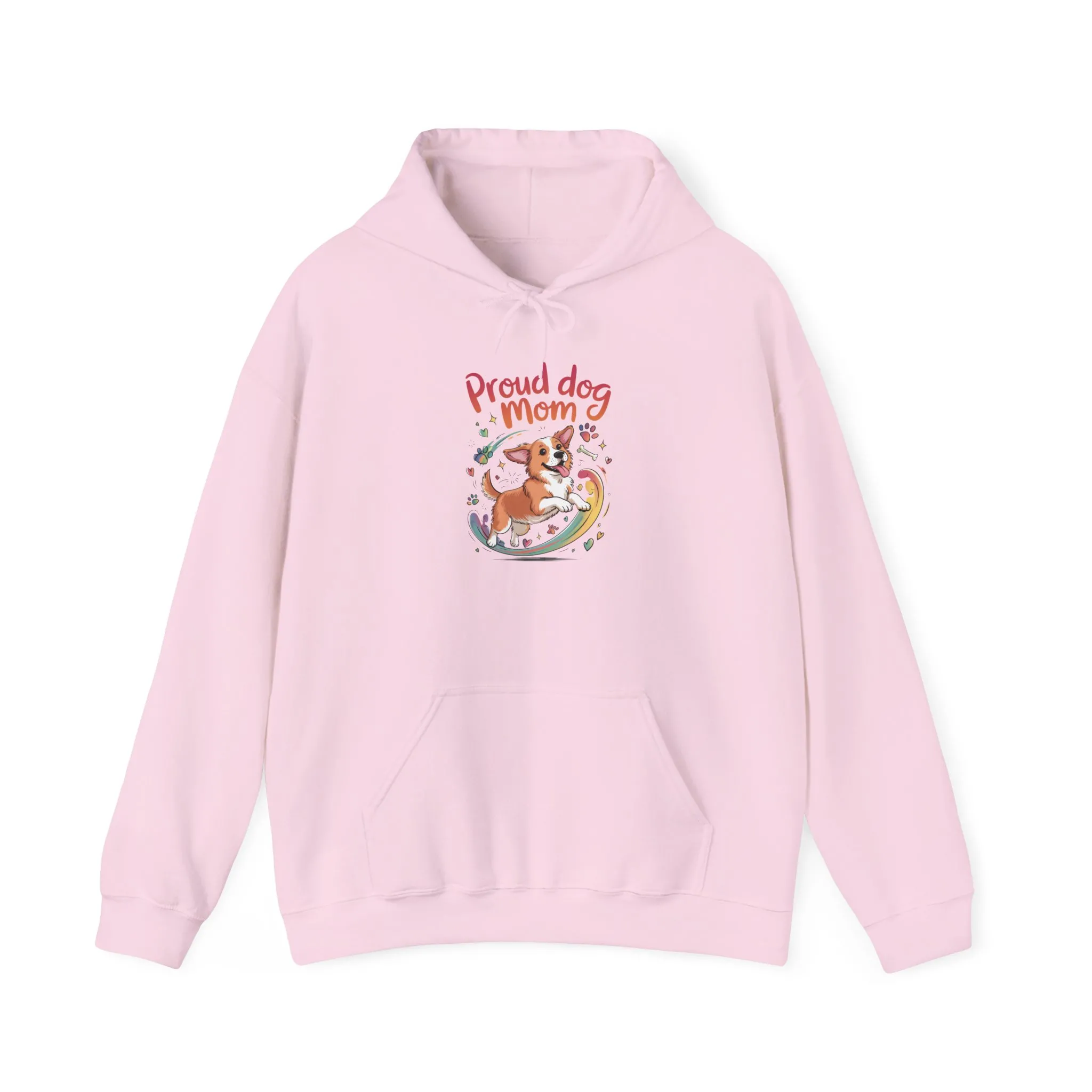 Proud Dog Mom Hoodie, Gift for Dog Owners, Dog Lover Apparel, Mother's Day Gift, Hooded Sweatshirt, Corgi Rainbow Print - Image 25