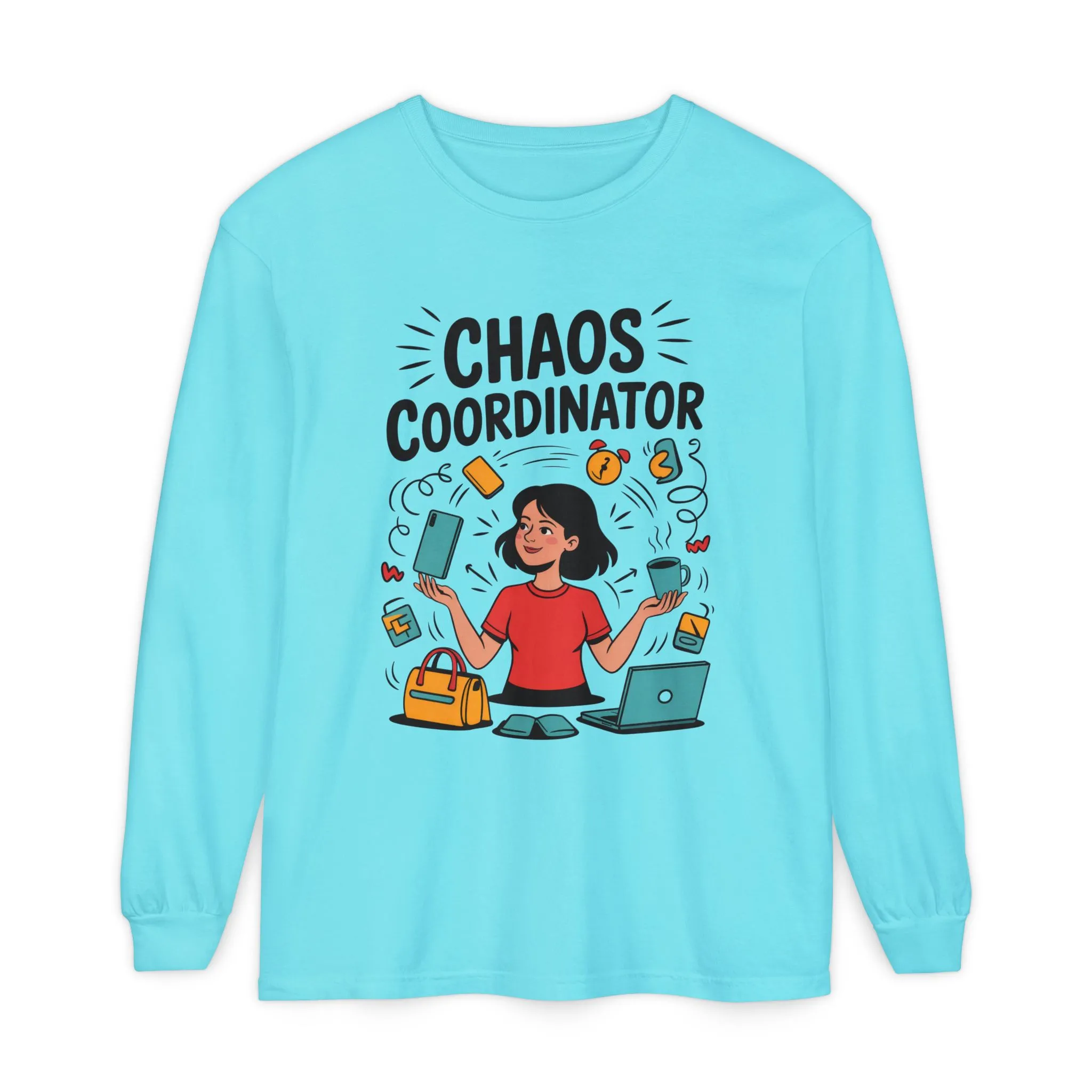Chaos Coordinator Women's Long Sleeve, Mom Life Graphic Long Sleeve, Gift for Busy Moms, Multitasking Mom Gift, Cute Mother's Day Gift - Image 7