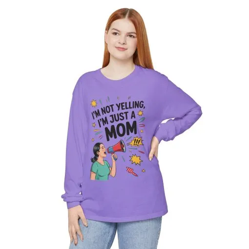 Funny Mom Long Sleeve T-Shirt, I'm Not Yelling I'm Just a Mom, Mother's Day Gift, Loud Mom Life Tank Top, Mother's Day Apparel - Image 12