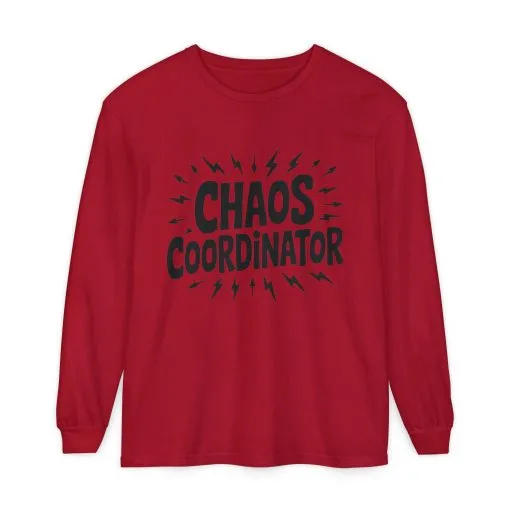 Chaos Coordinator Shirt Unisex Long Sleeve Tee, Funny Mom Life Gift, Mothers Day Shirt, Gifts for Team Leaders, Humor Apparel - Image 25